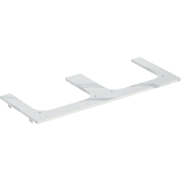 Geberit ONE WT-Platte, Aus re/li, für AWT 120x2x47cm, Marmoroptik weiss matt