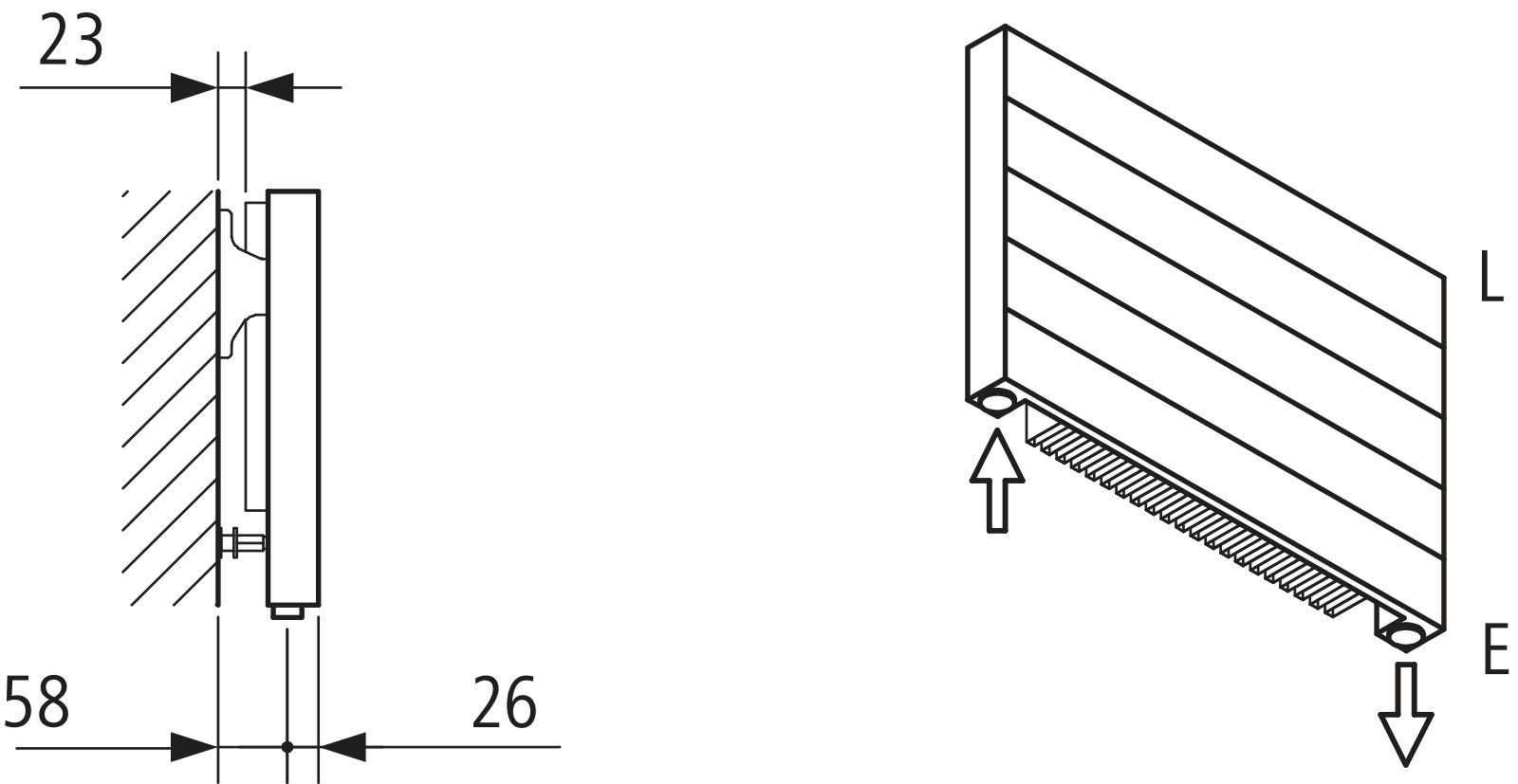 Kermi Heizwand HHN Typ11 BH630x61x1000mm QN830,weiß,6bar,m.Abd.,AB 12,LH120