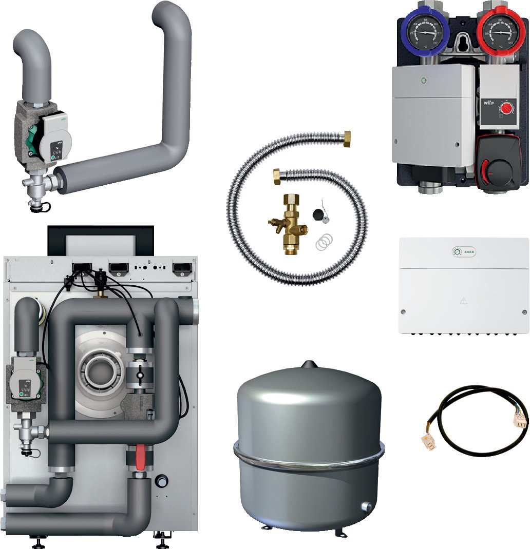 BOSCH Installationspaket INPA 110 (40kW) 1 gemischter HK mit nebensteh. Speicher