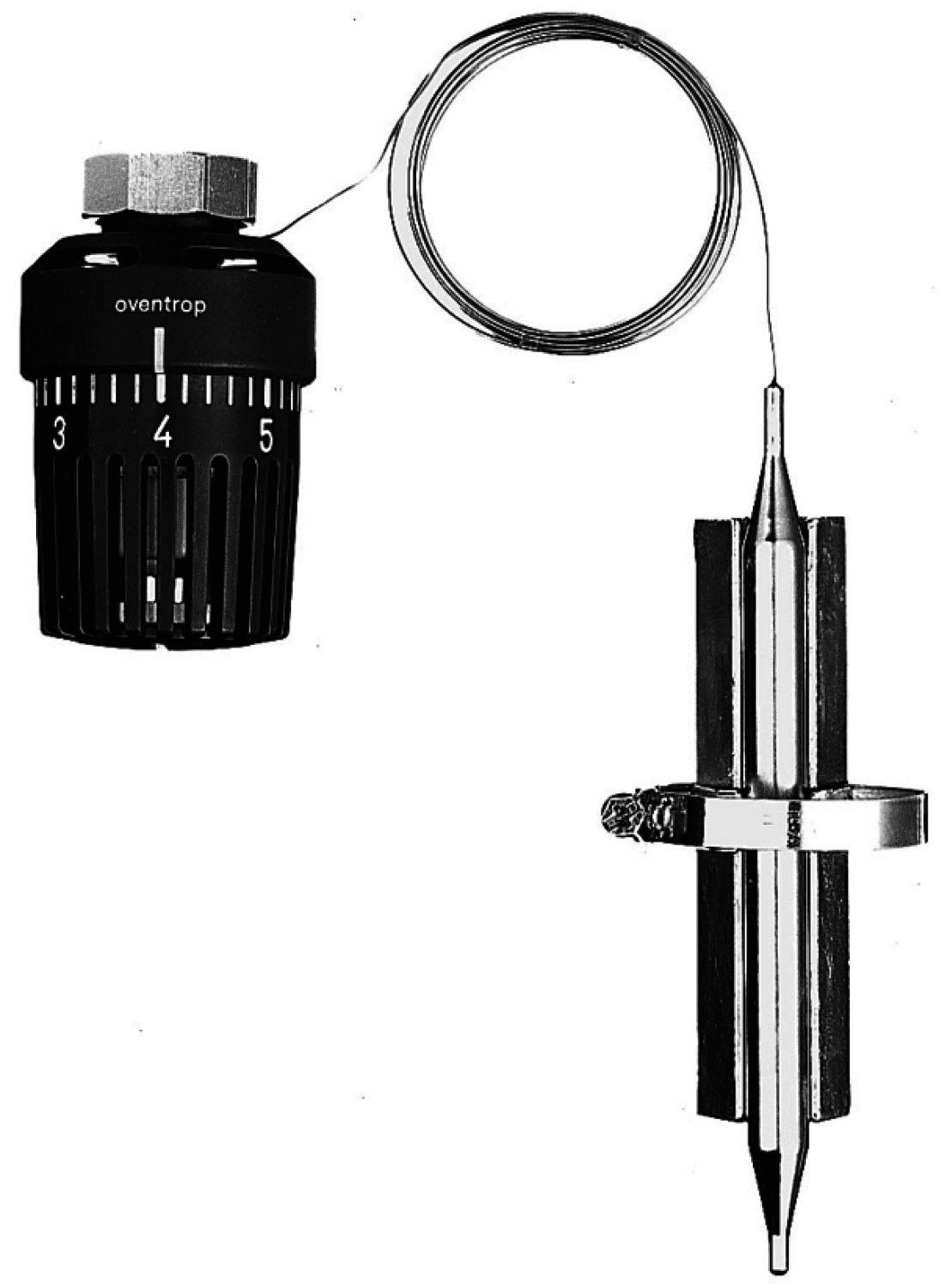 OVENTROP-Temperaturregler m.Anlegefühler 40-70 C, Kapillarrohr 2m,Wärmeleitsockel