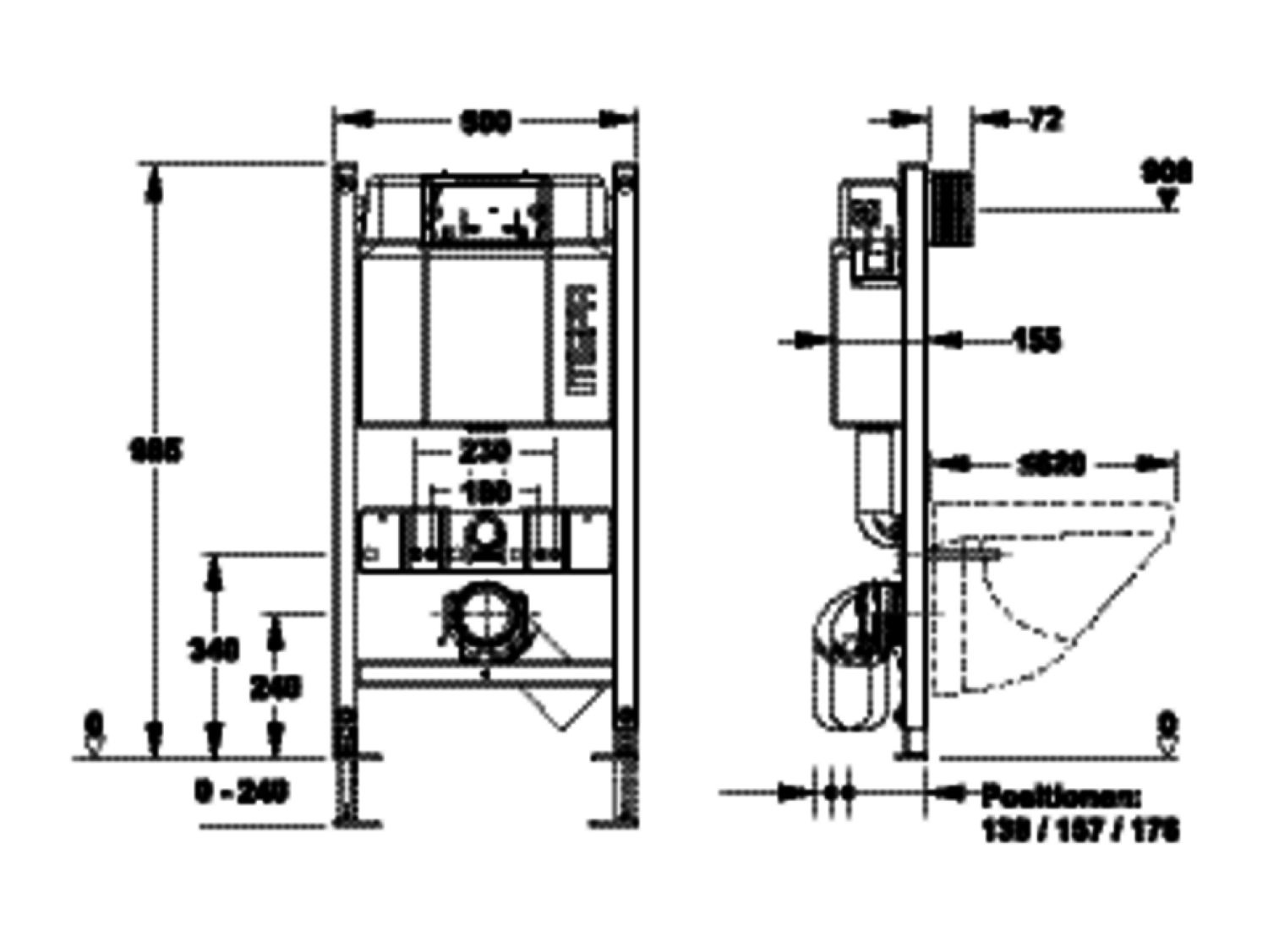 nextVIT WC-Element Typ B31 SBH 100