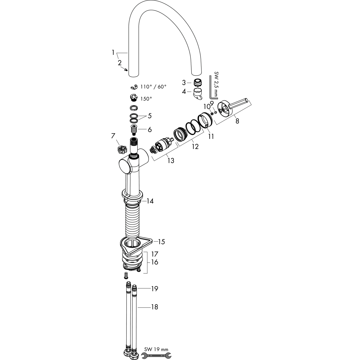 Hansgrohe Spültischmischer 220 Talis M54 Eco 1jet chrom