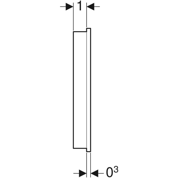 Geberit Wandbedienpanel f. Geberit AquaClean Sela, Glas schwarz