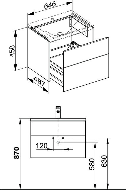 KEUCO WTU Royal Reflex 34050, 1 Auszug, trüffel/trüffel