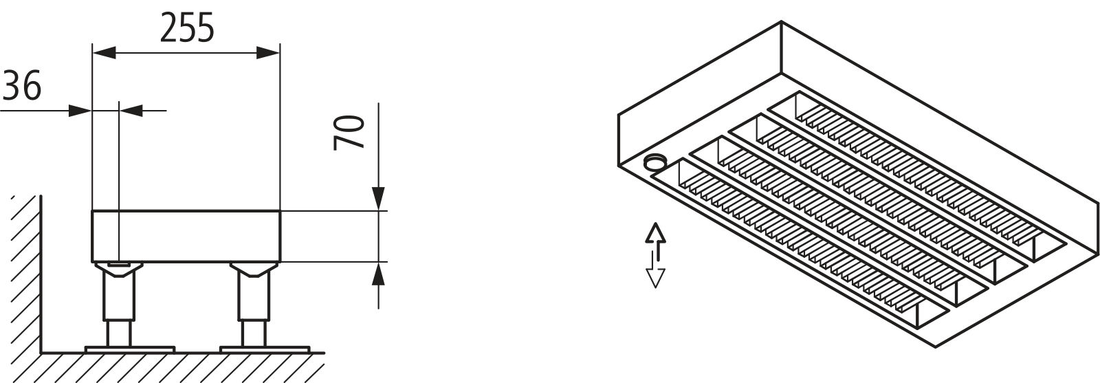 Kermi Konvektor Typ54 BH280x255x900mm QN2156, weiß, 6bar, o. Abd, AB Uni