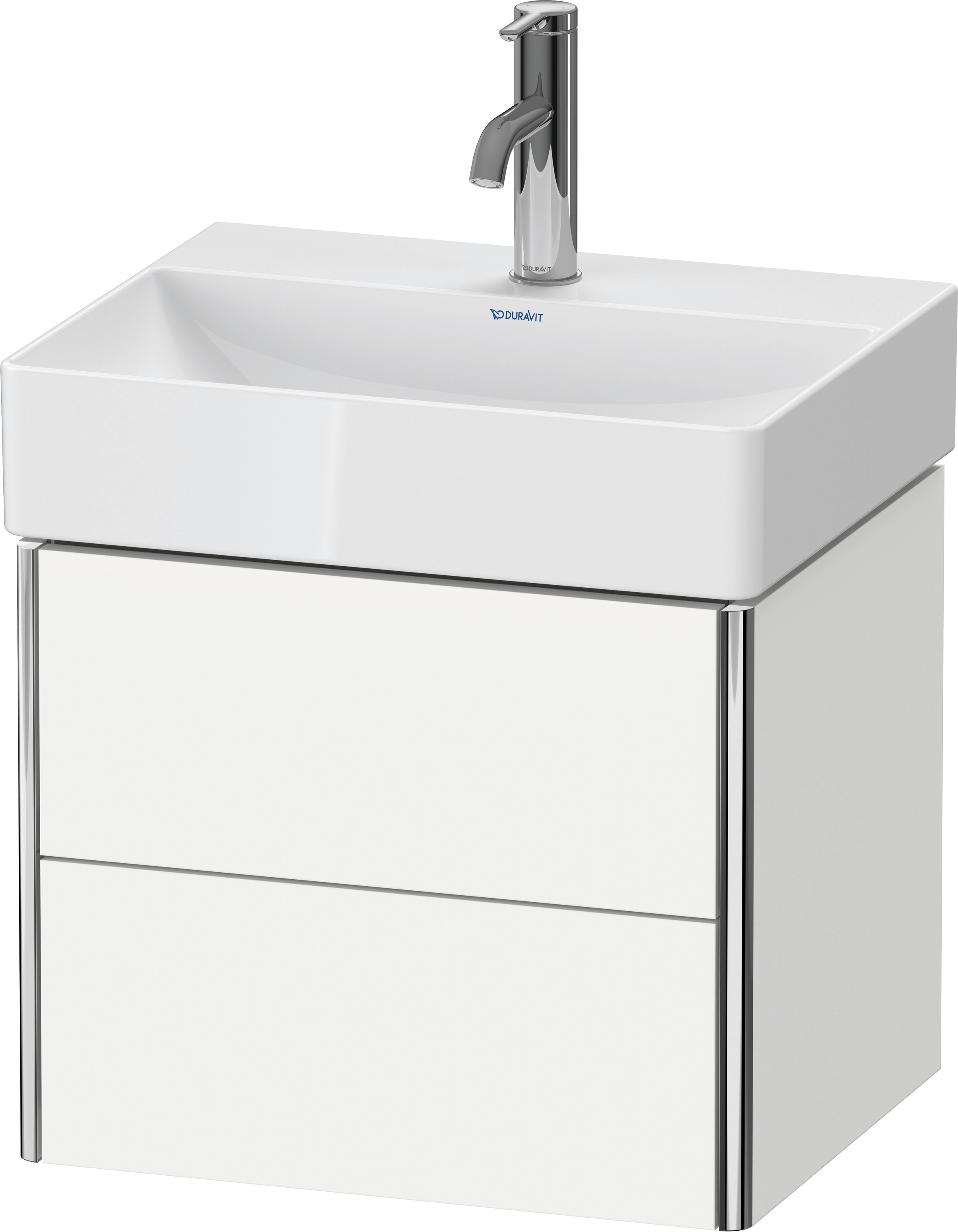 Duravit WTU XSquare wandhängend, 2 Schubk. 397x484x390mm, Weiß Matt