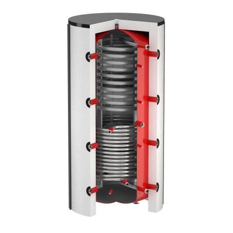 Flamco Frischwasser-Kombispeicher Flextherm Duo FWS 1000 L m. Edelstahlwellrohr-WTA