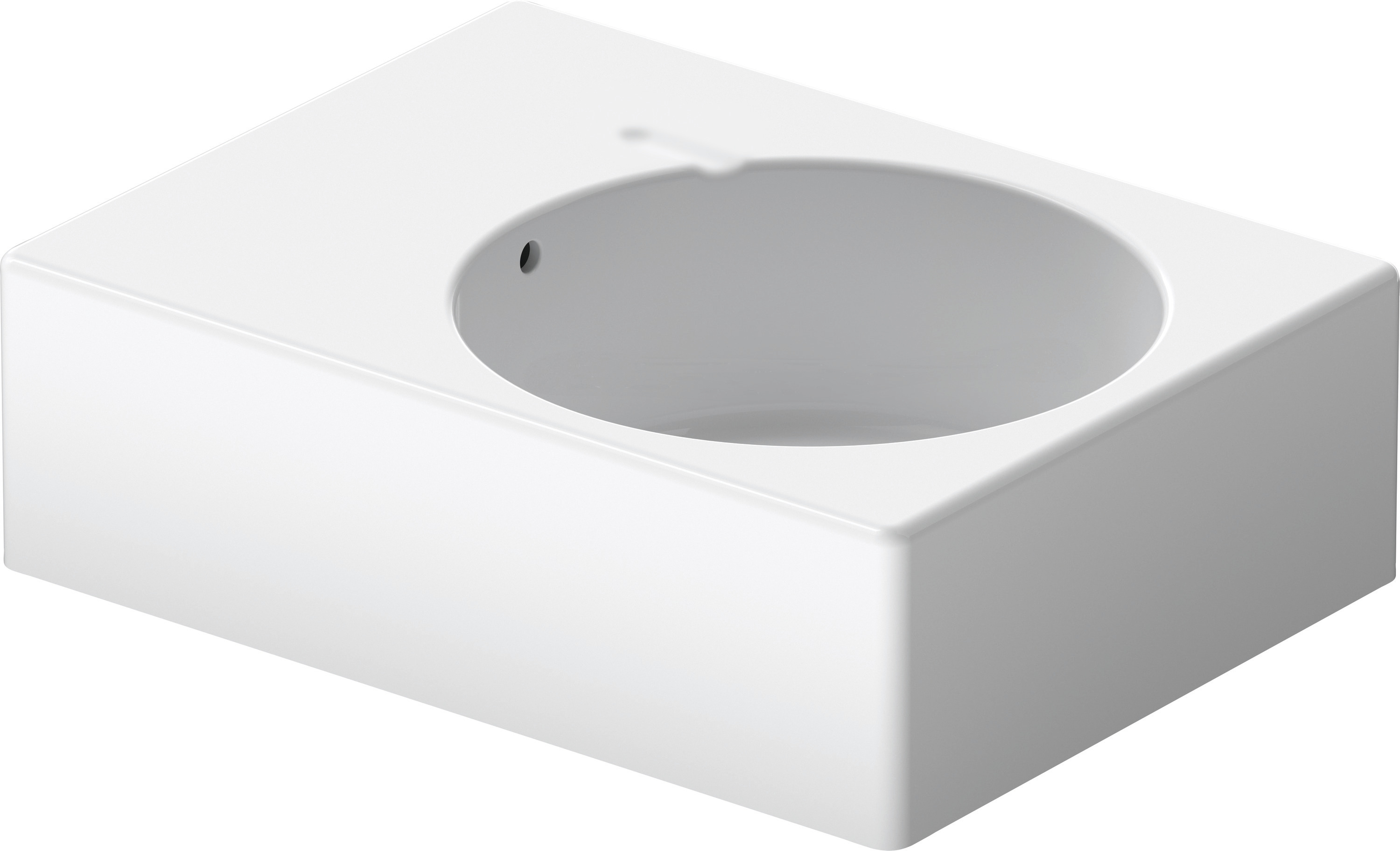 DU Design Classics Becken  Scola 615 mm m.ÜL,m.HLB, 1 HL, Becken re., weiß