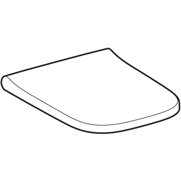 Geberit iCon WC-Sitz eckiges Design m. Absenkautomatik, Quick Release, weiß