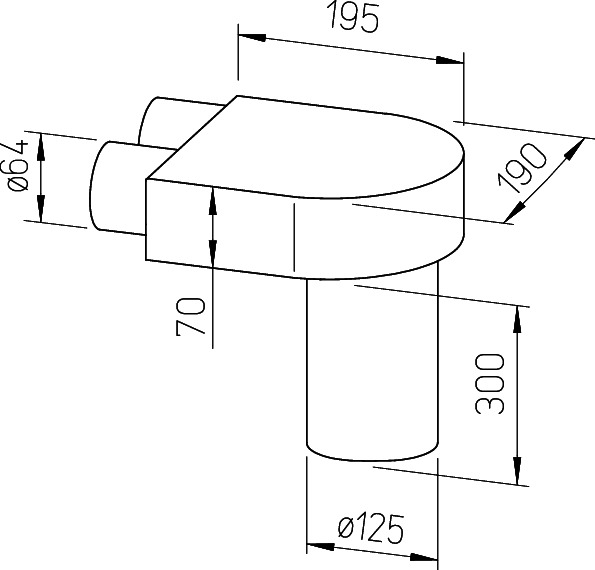 Helios FRS-DKV 2-63/125 Deckenkasten Ventilanschluss DN 125 und 2 x DN 63
