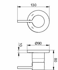 KEUCO EHMmischer UP DN15 IXMO 59551 m.rd. Rosette/Soft verchr.