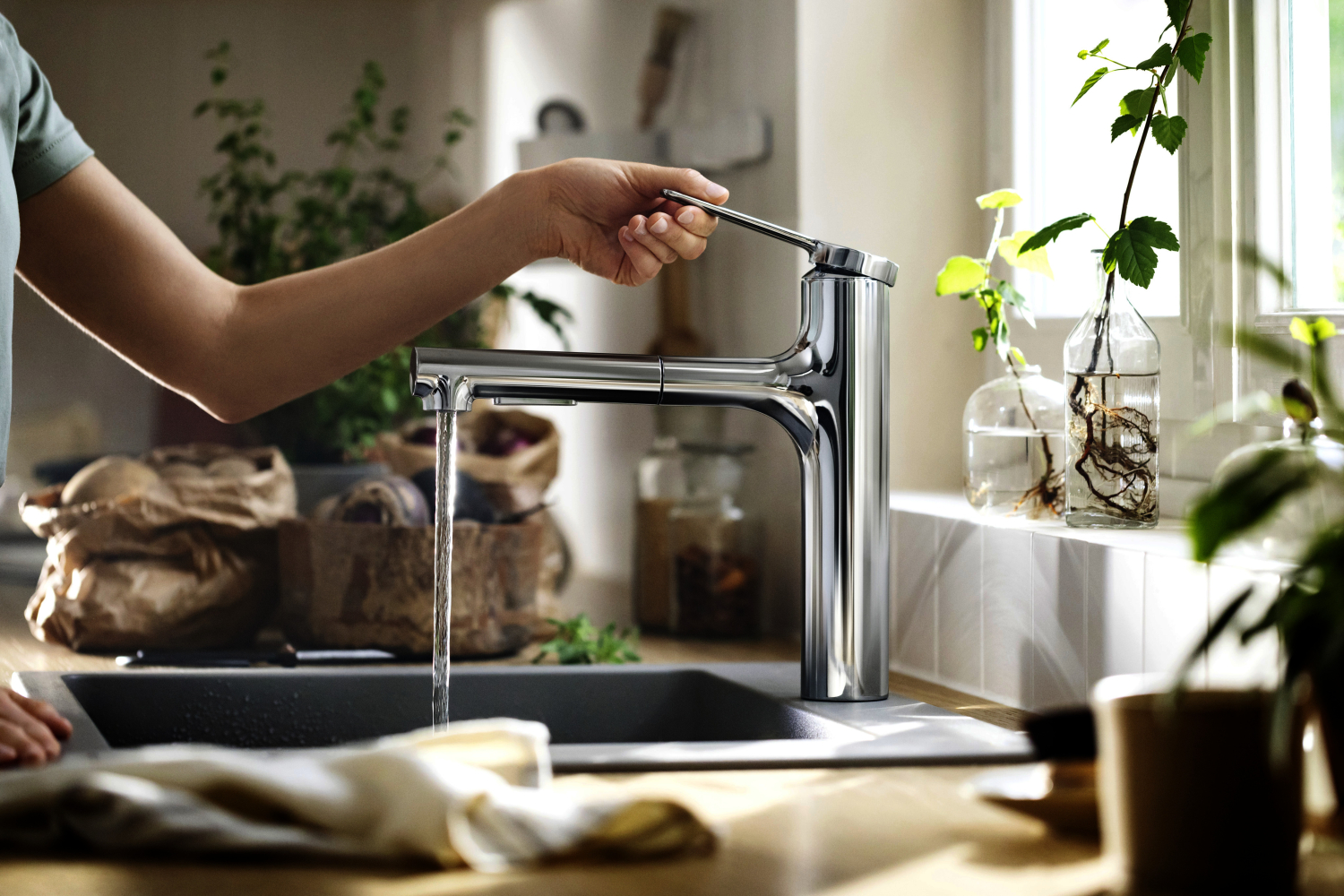 Hansgrohe Spültischmischer 160 Zesis M33 Ausziehbrause 2jet chrom