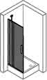 Hüppe Design elegance Schwingtür m.Segm. 1000x2000mm 8E0706 087 321 silber/klar