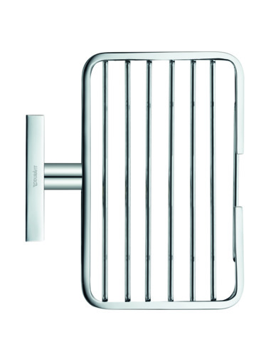 DU Karree Seifenschale, Chrom, 120x140x65 mm, Material: Messing, Glas