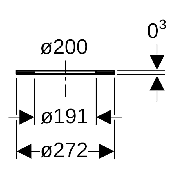 Geberit PE Flanschdichtung di191x3