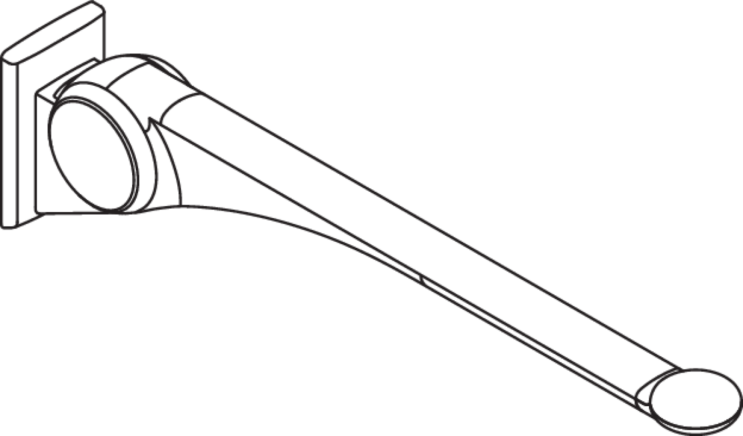 HEWI Stützklappgriff Premium,900 mm weiß hochgl.- weiß matt