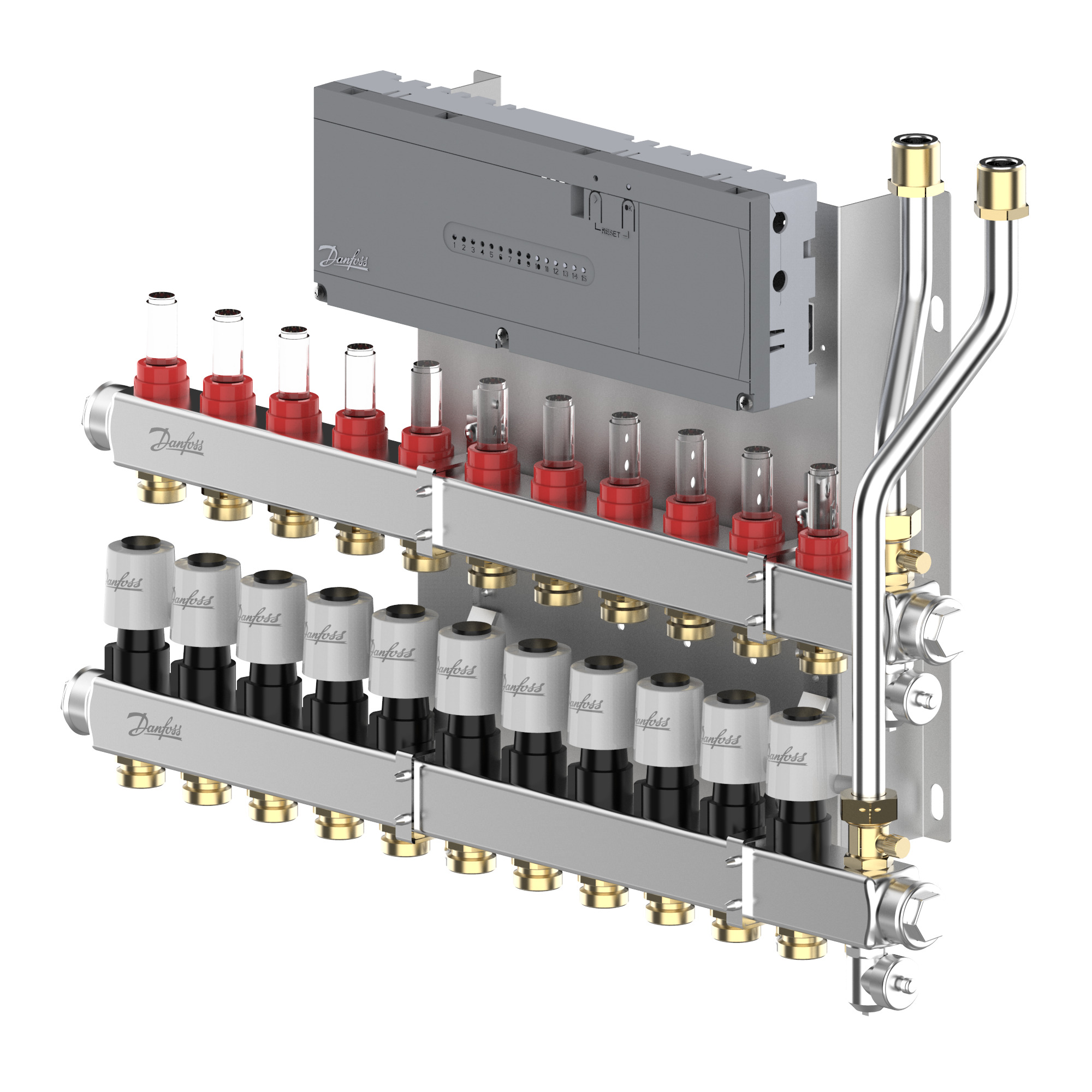 Danfoss Heizkreisverteiler Typ SGCi 11 HK u. Icon2 Hauptregler, TWA-A 230V