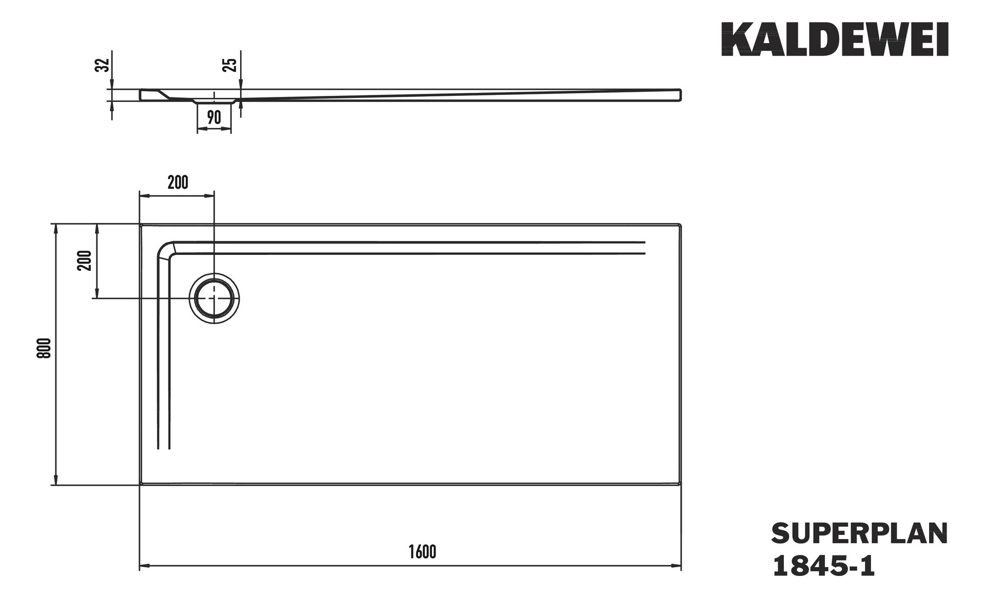 KA DW SUPERPLAN Mod.1845-1,800x1600x32mm ,warm grey 10,Invisible Grip