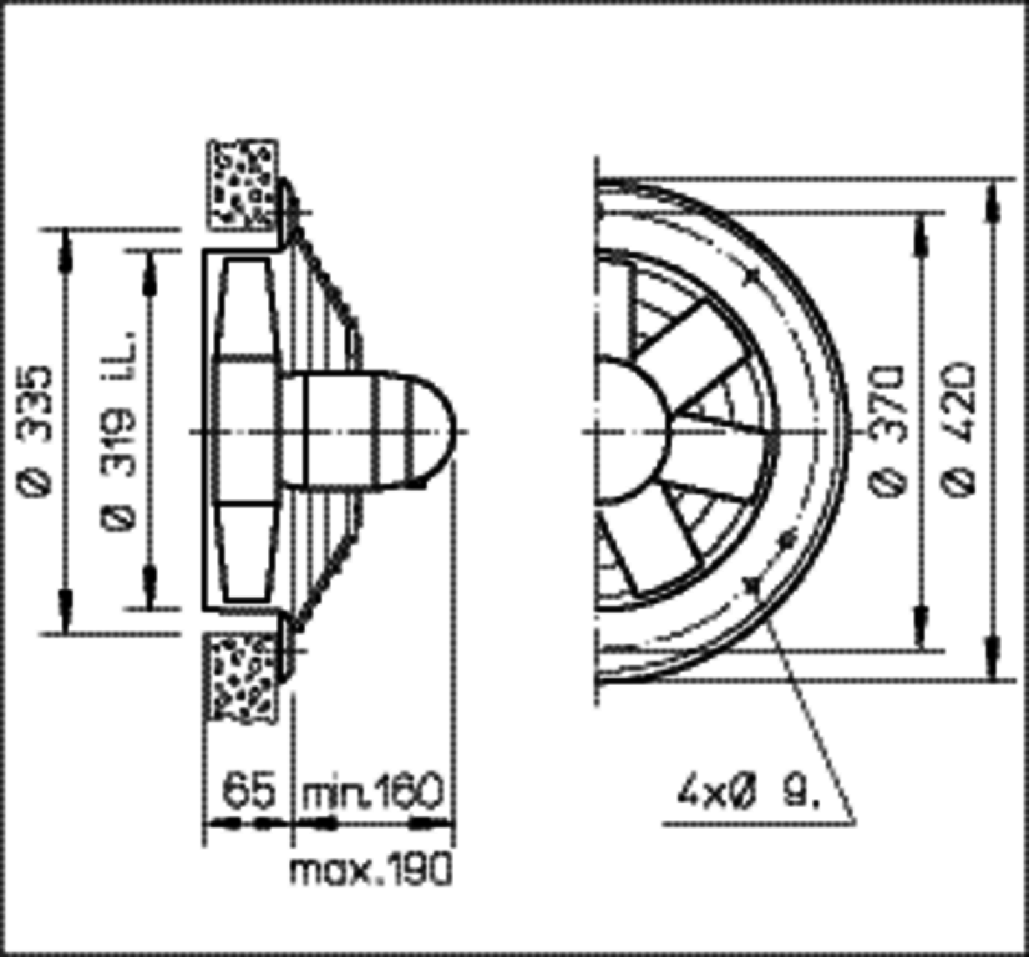 Helios HWW 315/4 Axialventilator 1-PH, Regelbar