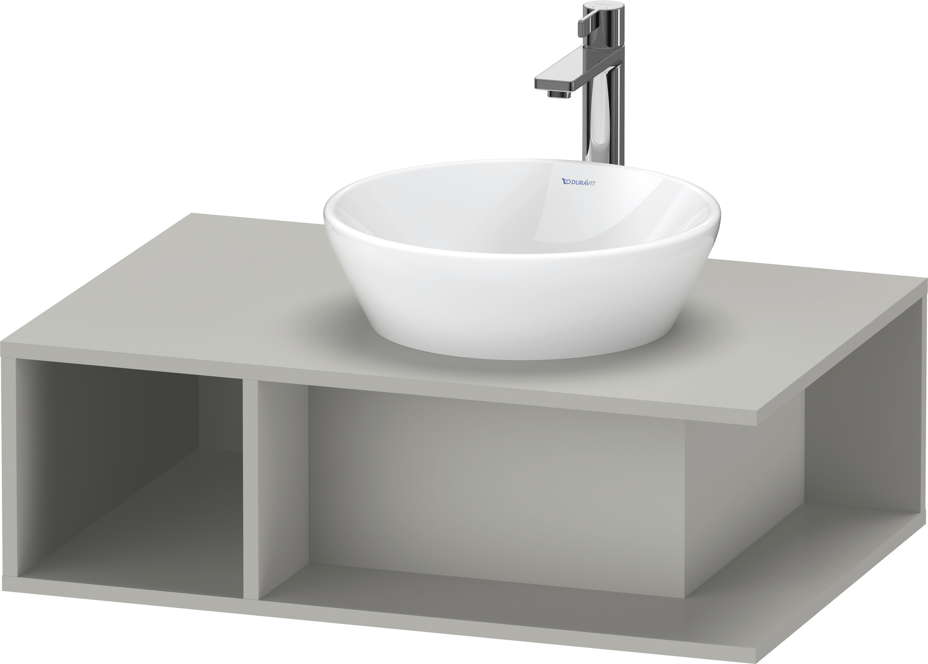 Duravit D-Neo WTU wandh.,1 offenes Fach l., 260x800x550mm, Betongrau Matt