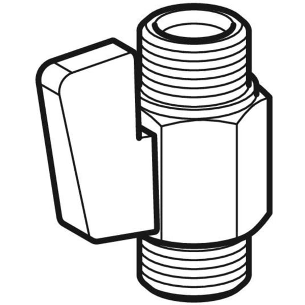 Geberit Kugelhahn 3/8" - 3/8", zu AquaClean