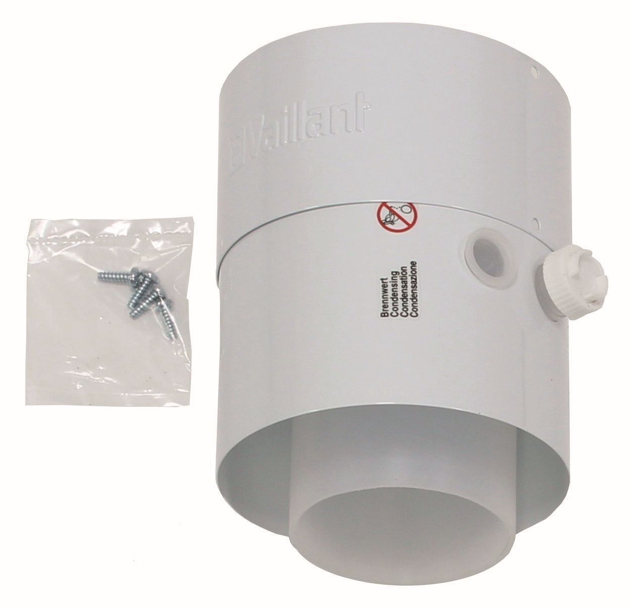 Vaillant Zwischenstück m. Prüföffnungen für Luft-/Abgasführung, PP, 80/125 mm