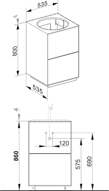 KE WUB Standm. Edition Lignatur 33374 f. Vari.-WT 2 Ausz. Nussb.
