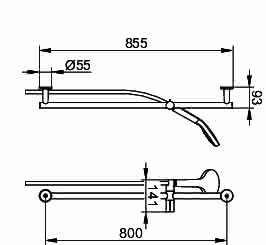 KEUCO Brause-Set rund IXMO 59587 855mm verchr.