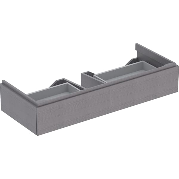 Geberit Xeno2 Unterschrank f. WT m. B:120cm m. 2 Schubl., 117,4x22x46,2cm, scul.grau