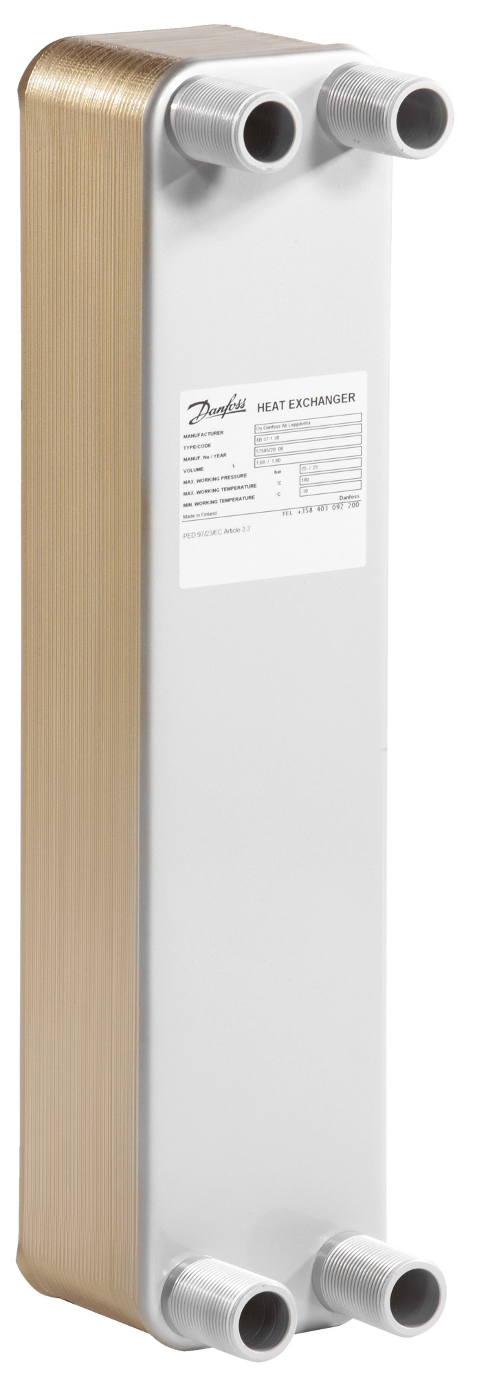 Danfoss gelöteter Wärmeübertrager MPHE XB 37M-1 20 PN25 G 1 A x 20mm