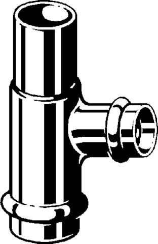 Viega T-Stück mit SC Profipress 2418.1 in 22x15x22mm Kupfer