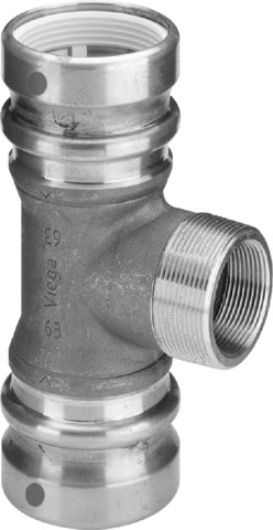 Viega T-Stück mit SC Geopress 9617.1TW in 50mm x R1 1/2 Rotguss