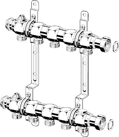 Viega Verteiler 1078 in 11 fach aus Edelstahl