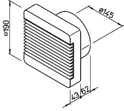 Helios HVR 150/2 E HELIOVENT UP-Ventilator, elektr. Verschlußklappe