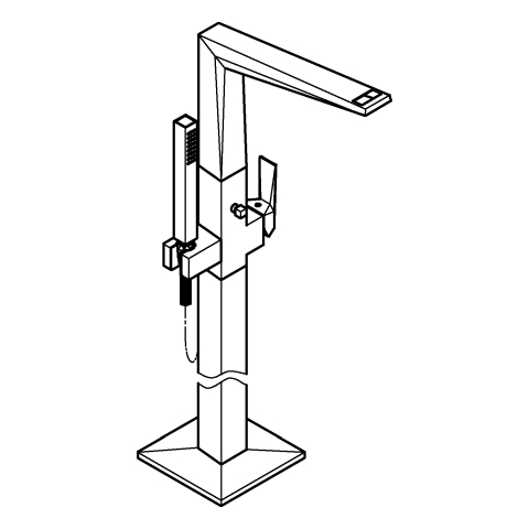 GROHE EH-Wannenbatterie Allure Brilliant 24348 FMS Bodenmontage supersteel