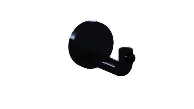 HEWI Wandhaken Ser 477 d:70mm, Türpuffer schwarz anthrazitgrau