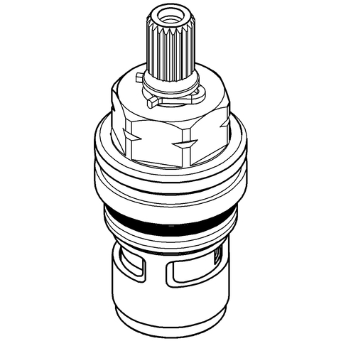 GROHE Oberteil 45342 Carbodur Keramik Anschlag links 1/2"