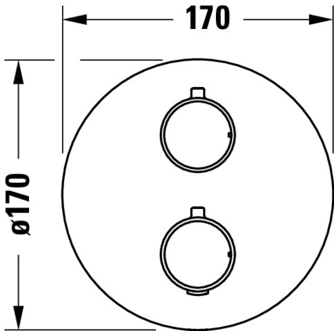 Duravit Thermostat Unterputz Set,Rund Chrom HG