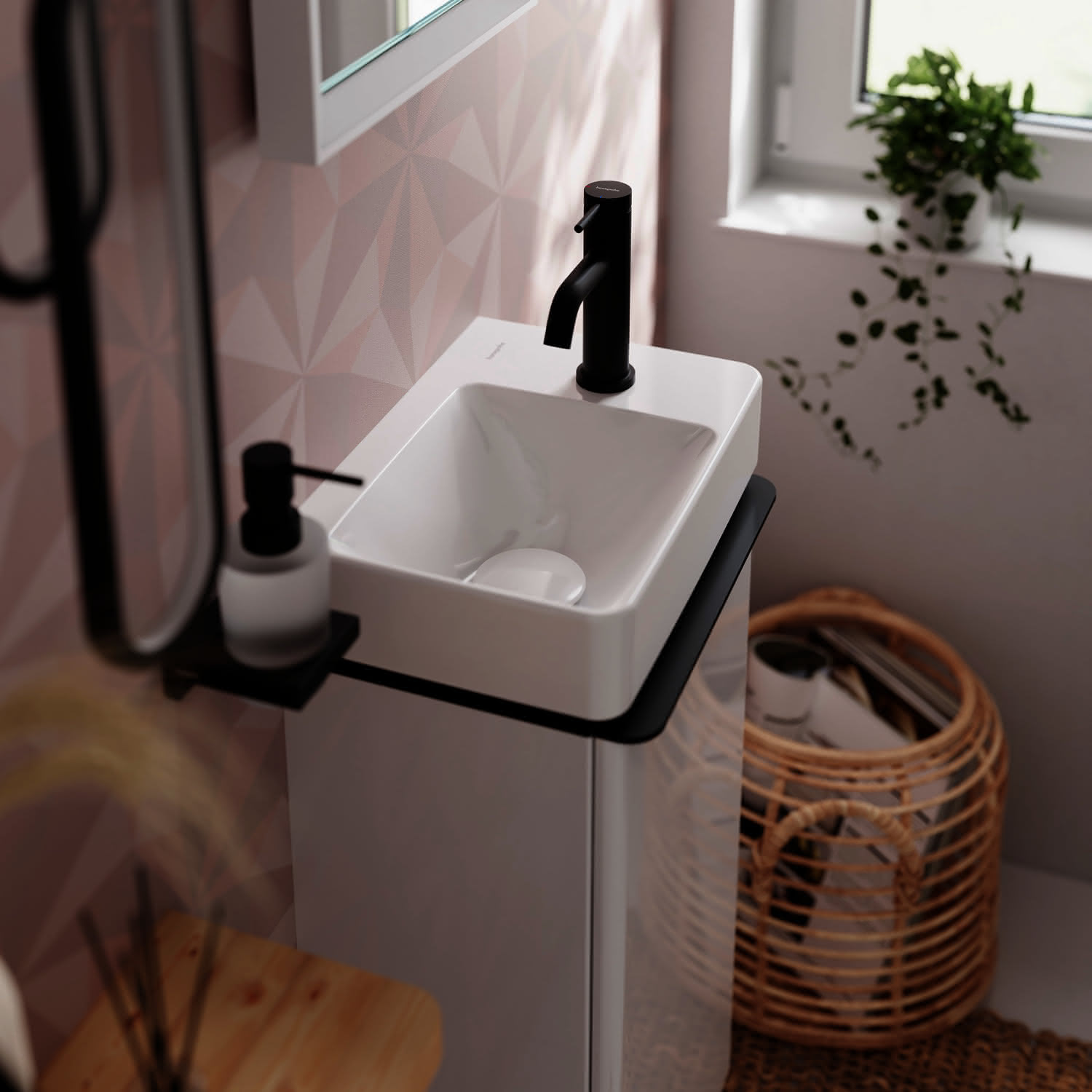 Hansgrohe WTM 80 Tecturis S CoolStart  EcoSmartu.  m. Zugstangen-Ablaufg. MSW