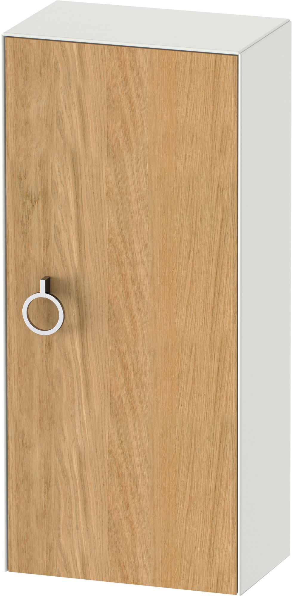 Duravit Halbhochschrank White Tulip,m.Griff TA r.,880x400x240,Eiche N.M./Weiß Sdm.
