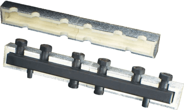 OVENTROP-Verteilerbalken für Regumat DN 25, für 4 Heizkreise, Stahl