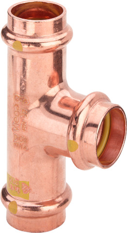 Viega T-Stück mit SC Profipress G 2618 in 28x18x28mm aus Kupfer