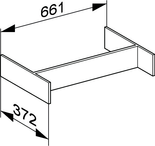 KEUCO Inneneinteilung Edition 400 31599, Größe XL, für Möbeltiefe 535 mm