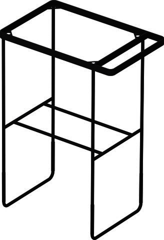 DU Metallkonsole BS DuraSquare f. 073245 höhenverst. +50mm HTH li/re Schwarz M.
