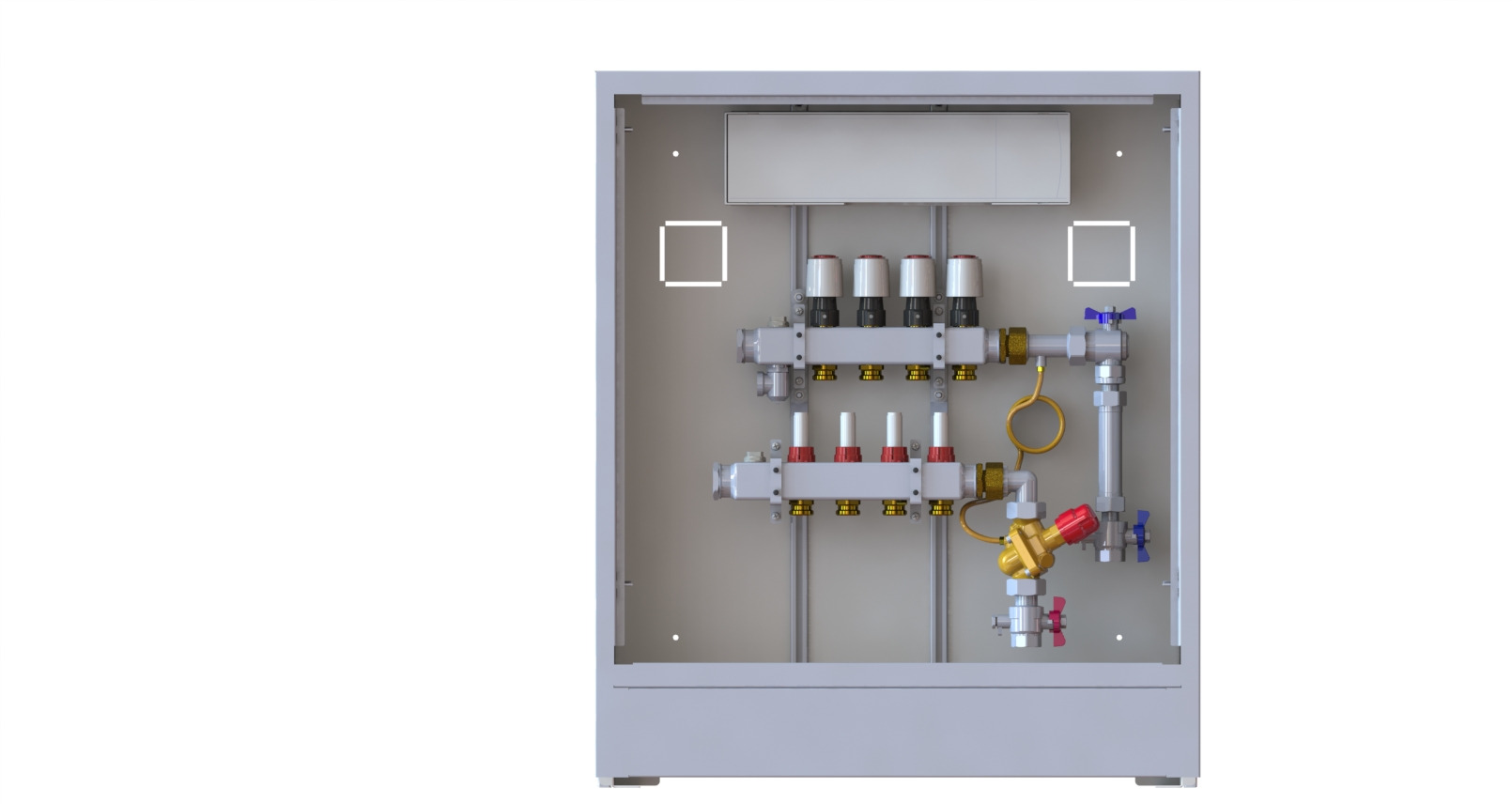 Danfoss Station UnoFloor Comfort 4R 4 HK, rechts mit AB-PM-Set, 230V