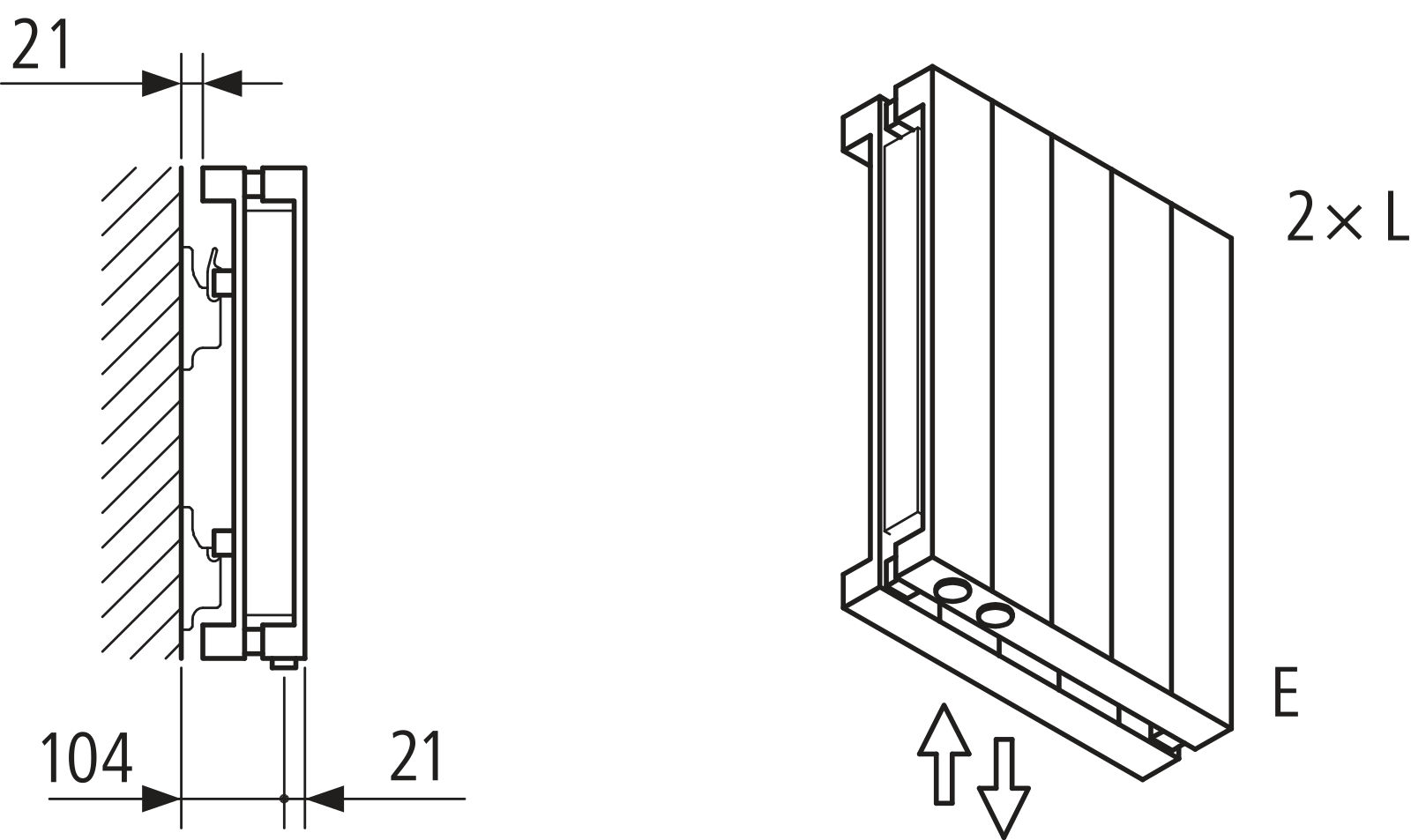 Kermi Heizwand HVN Typ20 BH3200x104x1120 QN5422, RAL9016, 6 bar, ANB12