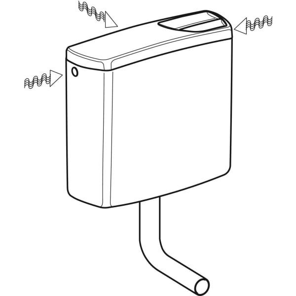 Geberit AP140 AP-Spülkasten 2-Mengen-Sp tiefh. WA li/mi/re, moosgrün