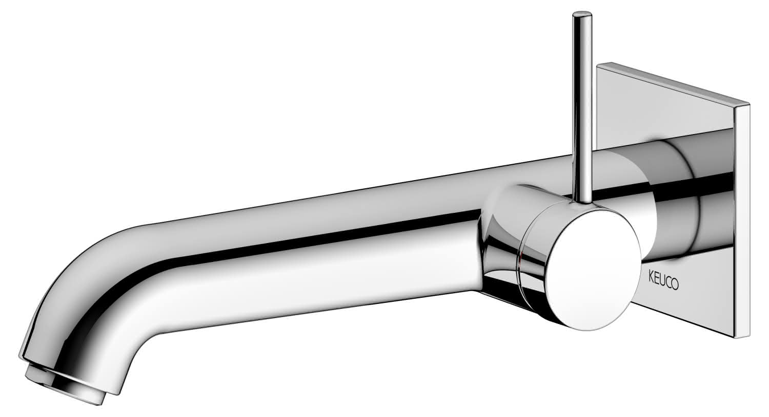KEUCO EHM-WT-Mischer UP IXMO 59516 Wandm./Ausf.eck. Ausl.225mm/Soft verchr.