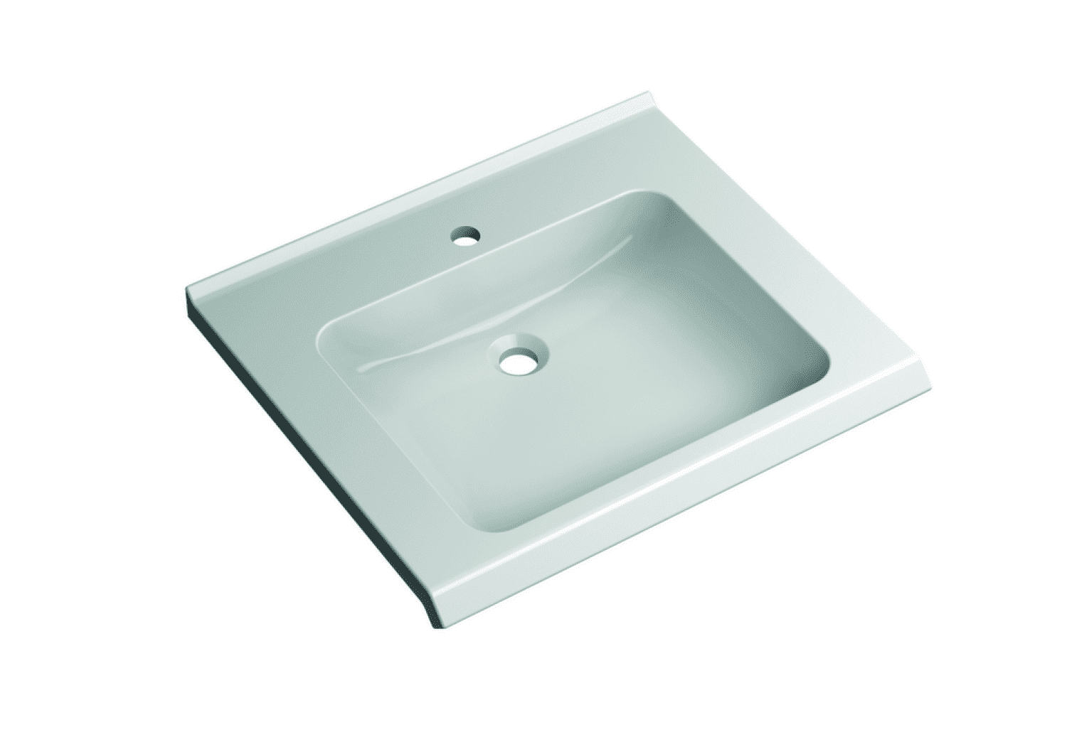 HEWI Waschtisch S-Form, Griffkante, 650x565mm, 1.HL