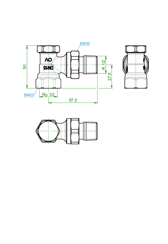 OVENTROP-HK-Verschraubung "Combi 2" DN15, 1/2", PN10, Eck, Ms, vernickelt OVENTROP-HK-Verschraubung "Combi 2" DN15, 1/2", PN10, Eck, Ms, vernickelt